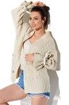 Beżowy kardigan z kieszeniami Lemoniade  