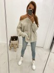 Beżowy sweter oversize Tmc Moda  