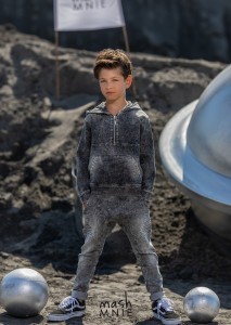 Bluza jeansowa kangurka grafitowa Mash MNIE 