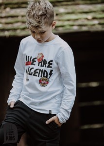 Biała bluzka t-shirt militarna All For Kids 