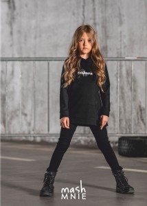 Czarne legginsy getry prążek Mash MNIE