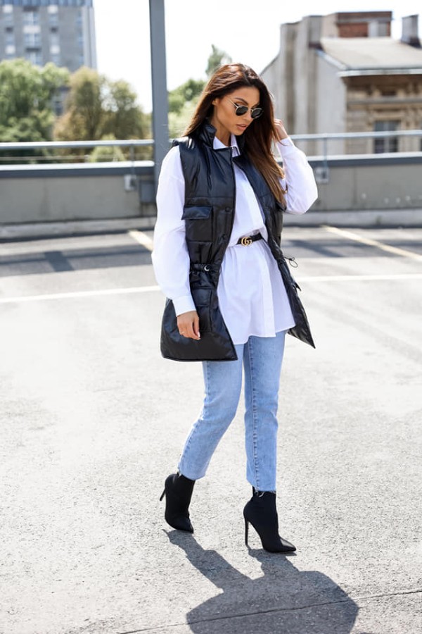 czarna kamizelka z kieszeniami me gusta