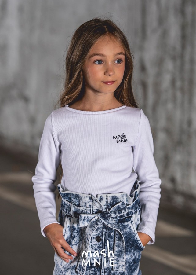 biała bluzka basic prążek mash mnie