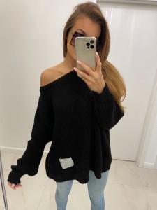Sweter oversize czarny Tmc Moda  