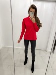 Czerwona bluzka półgolf TMC Moda 