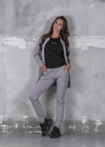 Spodnie dresowe damskie szare BOPOCO  