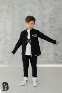 Czarne spodnie z rozcięciami All For Kids 