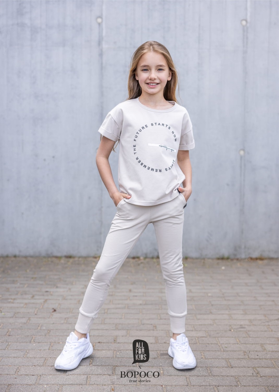 bluzka t-shirt future beżowy all for kids