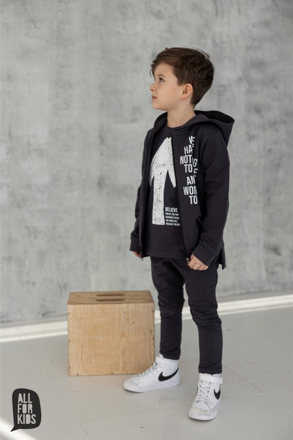 grafitowe spodnie basic all for kids