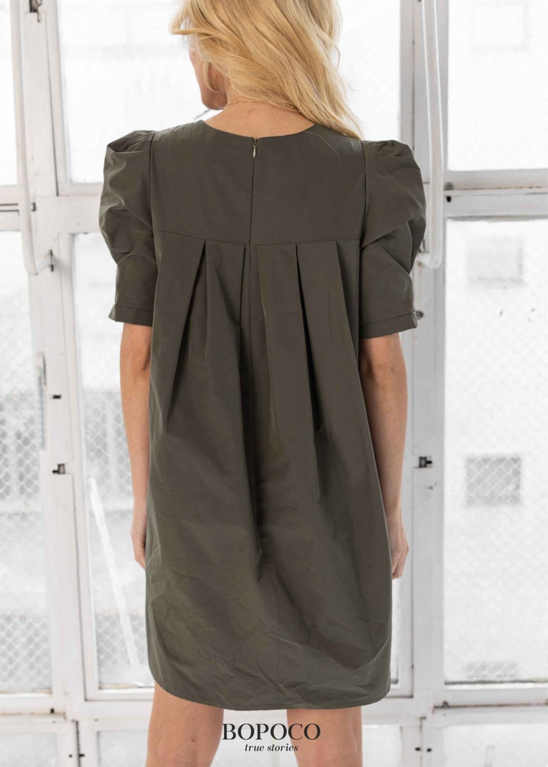 BOPOCO sukienka damska khaki