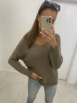 Sweter V classic cappuccino TMC Moda    
