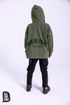 Rozpinana bluza z kapturem khaki All For Kids 