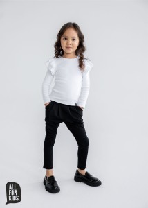 Czarne spodnie z zakładkami All For Kids 