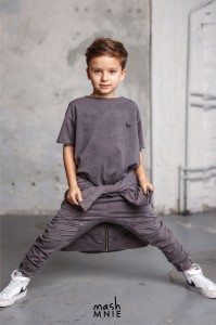 Szare spodnie z zakładkami vintage wash Mash MNIE