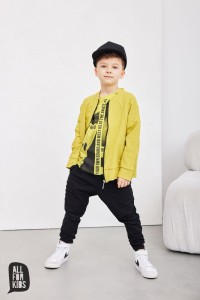 Spodnie z zakładkami czarne All For Kids 