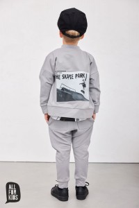 Bluza bomberka SKATE szara All For Kids    