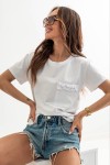 Bluzka t-shirt z kieszonką biała TMC Moda    