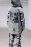 Bluza jeansowa z wilkiem grafitowa Mash MNIE 