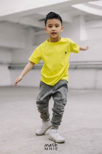 Spodnie jeansowe z zakładkami grafitowe Mash MNIE 