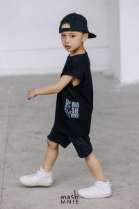 T-shirt bezrękawnik wolf czarny Mash MNIE     