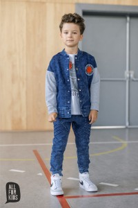 Bluza jeansowa bomberka niebieska All For Kids
