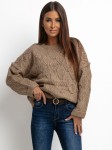 Sweter ażurowy beżowy New Collection