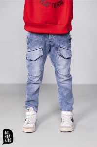 All For Kids spodnie jeansowe z kieszeniami niebieskie 