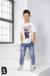 All For Kids biały t-shirt z pieskiem 