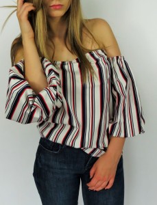 Bluzka hiszpanka w paski Atelier Edith