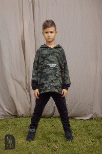 Czarne spodnie bojówki joggery All For Kids       