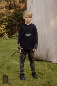 Bluza kangurka czarna moro All For Kids