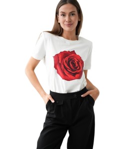 Bluzka róża biała Me Gusta [ROZMIAR: uniwersalny, KOLOR: biały]