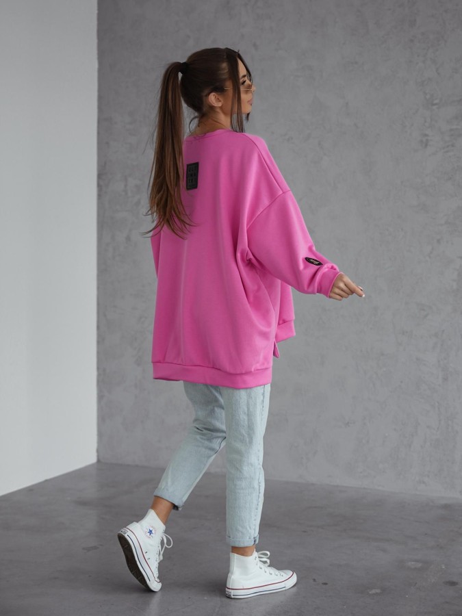 bluza damska oversize różowa mucha Me Gusta