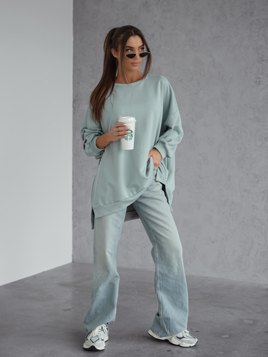 bluza damska oversize mięta mucha Me Gusta