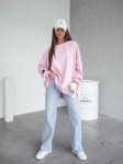 Bluza damska oversize mucha różowa jasna Me Gusta  