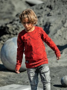 Ceglana bluza print wilk Mash Mnie 