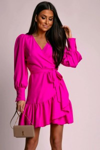 Sukienka kopertowa fuksja LaBalancia  