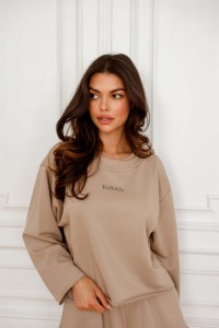 Bluza dresowa damska beżowa Bopoco 