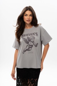 Szary t-shirt damski Heaven's Bopoco   