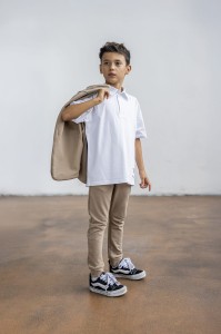 Koszulka polo polówka biała MashMNIE