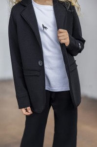 Czarna marynarka dresowa wolf  Mash MNIE 