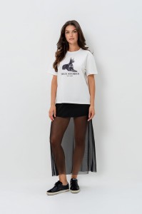 Długa spódnica tiulowa czarna Bopoco   