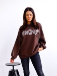Bluza damska dresowa brązowa enjoy Me Gusta    