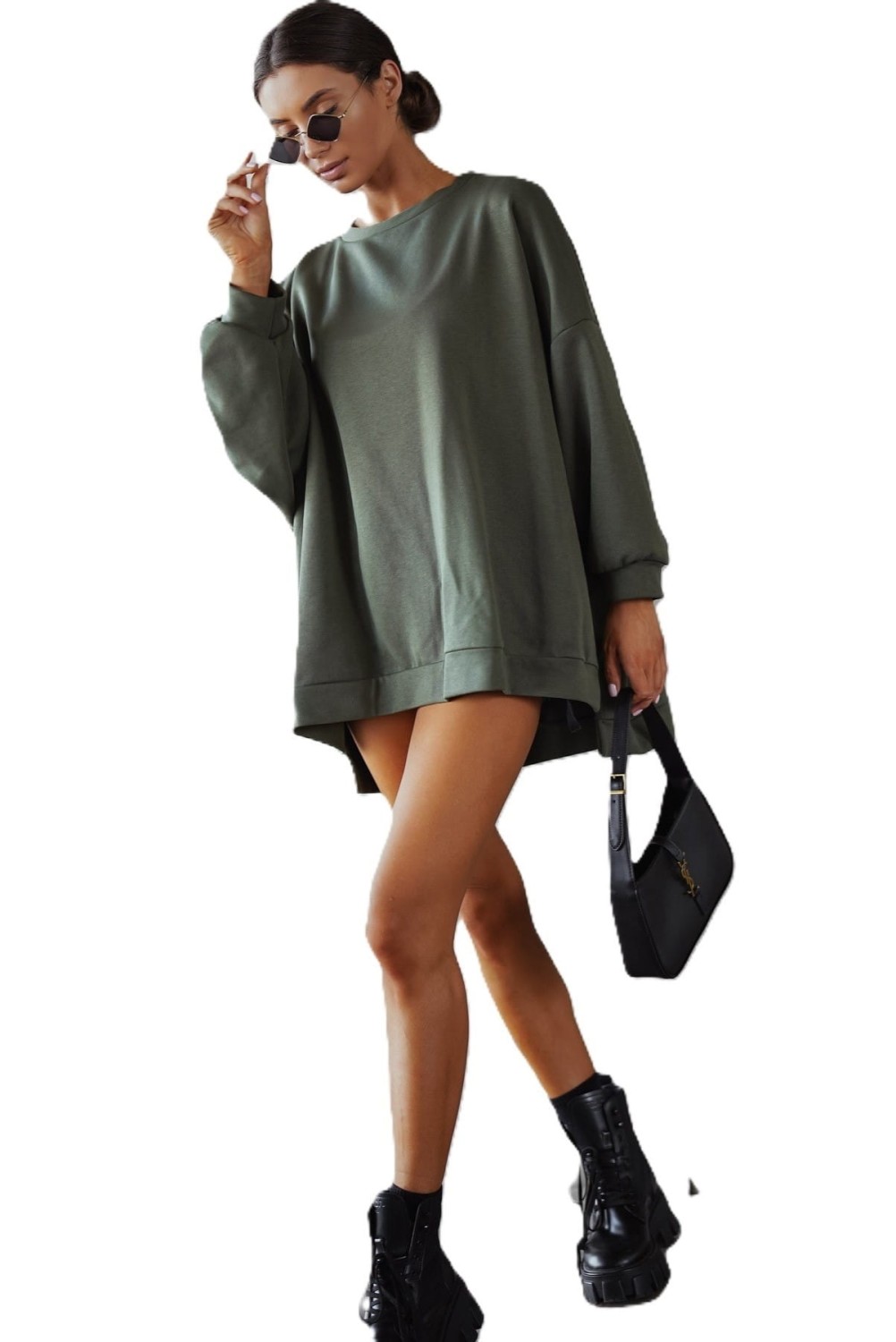Bluza oversize mucha khaki Me Gusta [ROZMIAR: uniwersalny, KOLOR: zielony]