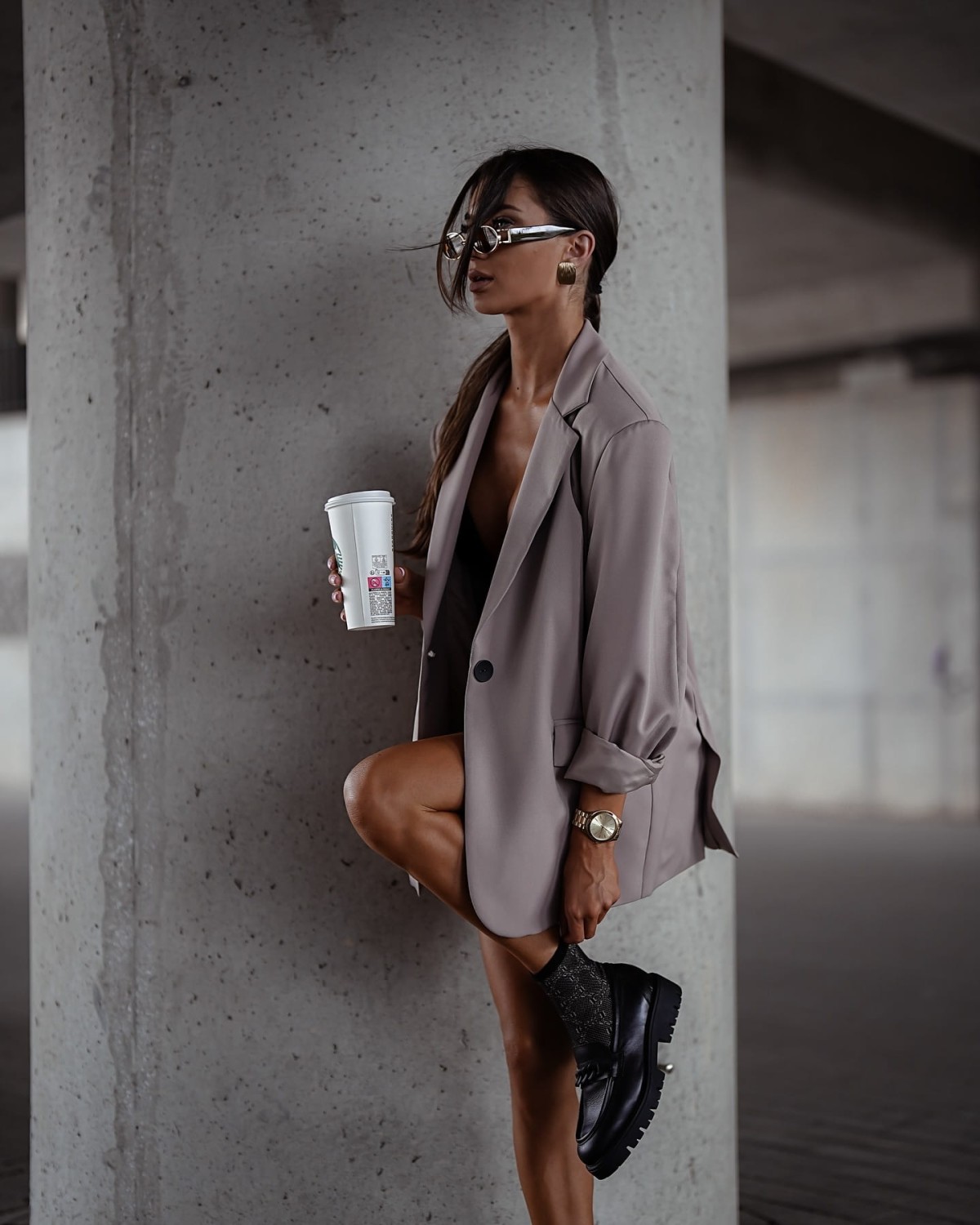 czarna marynarka damska oversize me gusta