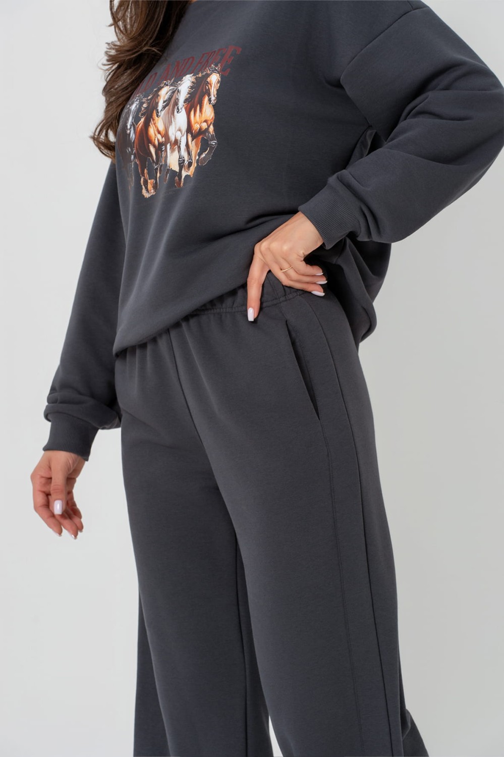 BOPOCO SZEROKIE SPODNIE DAMSKIE Z ROZCIĘCIEM BORDOWE