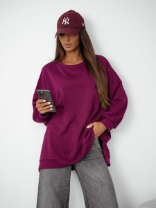 Bluza damska oversize mucha bordowa Me Gusta