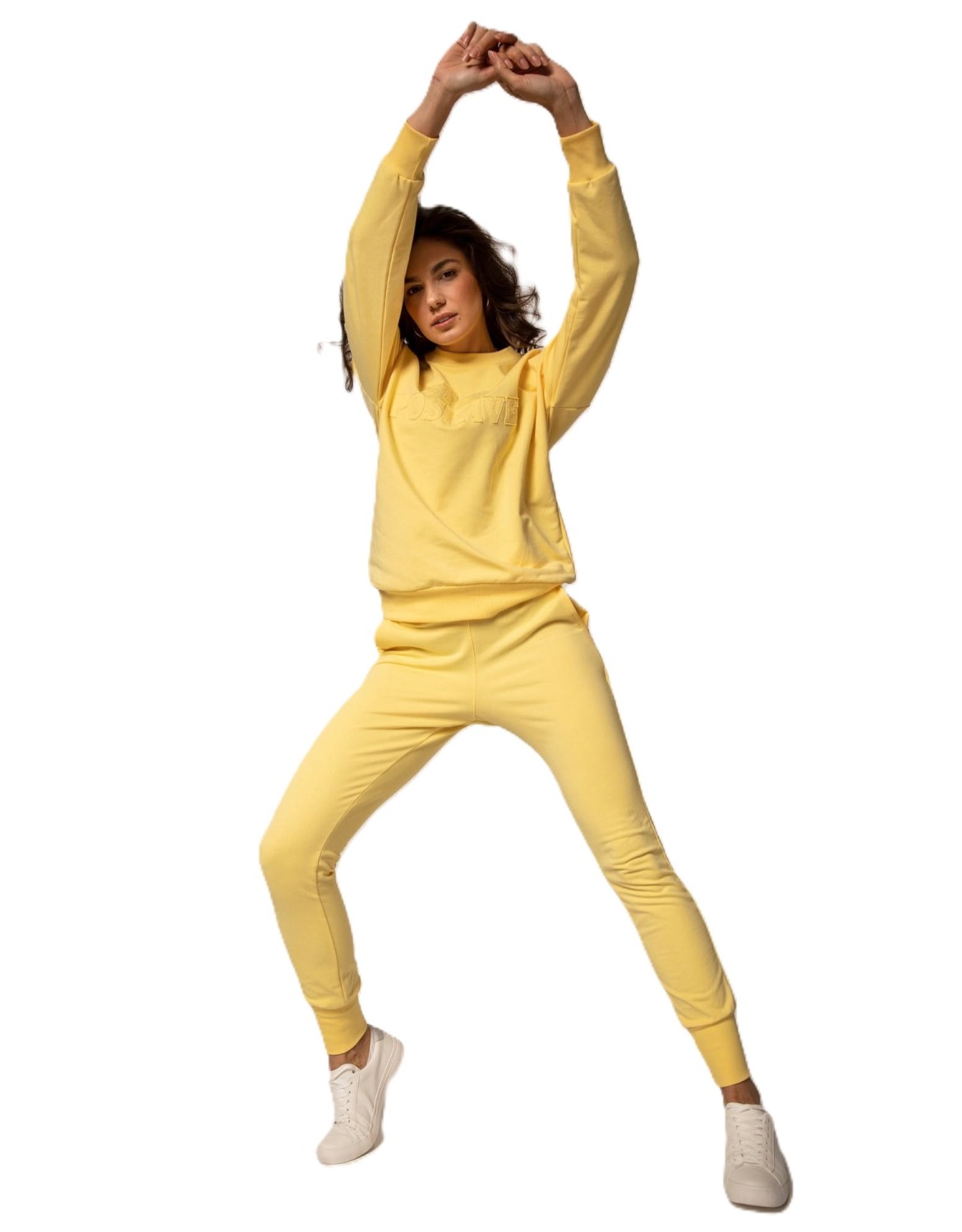 Bopoco spodnie damskie dresowe żółte