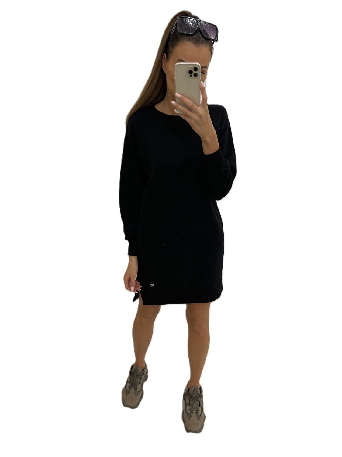czarna sukienka damska dresowa Tmc Moda