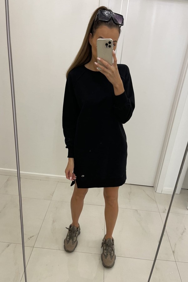 czarna sukienka damska dresowa Tmc Moda